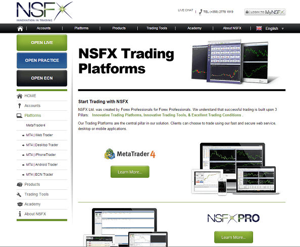NSFX/NSFX Trading Platforms NSFX Trading Platforms